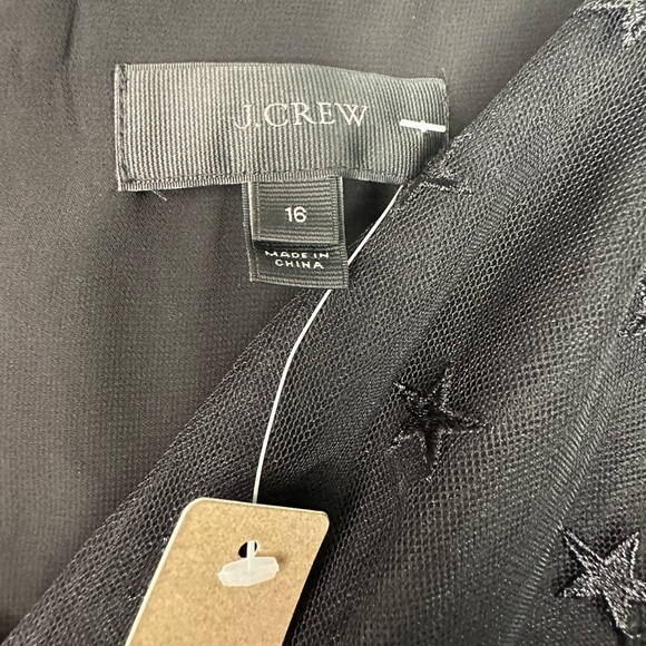 J. Crew Black Star Tulle Dress Size 16 - Picture 5 of 12